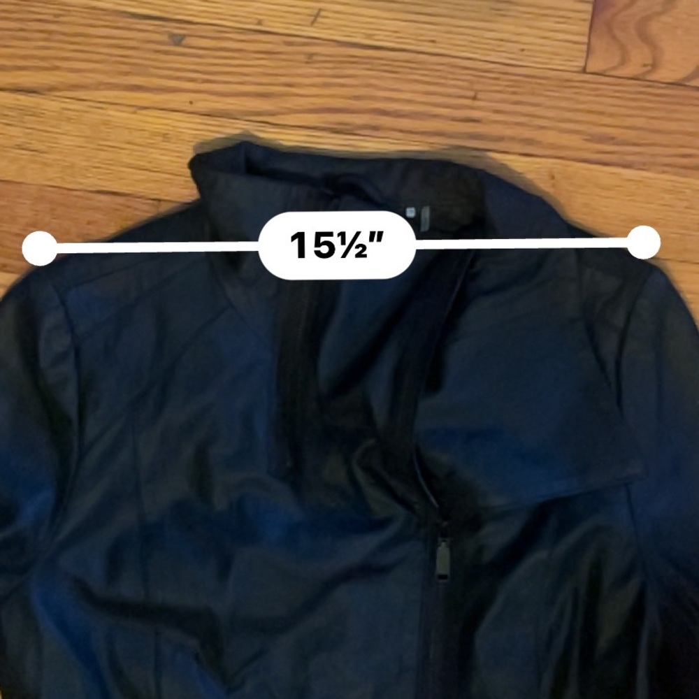 T Tahari Black Leather Angelina Z Double Zip Collar Moto Jacket Medium - Picture 4 of 16